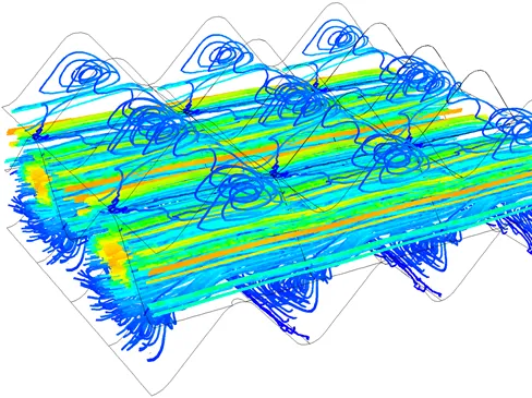 2. humidifier_pad-4-Ansys_Fluent-velocity_streamlines